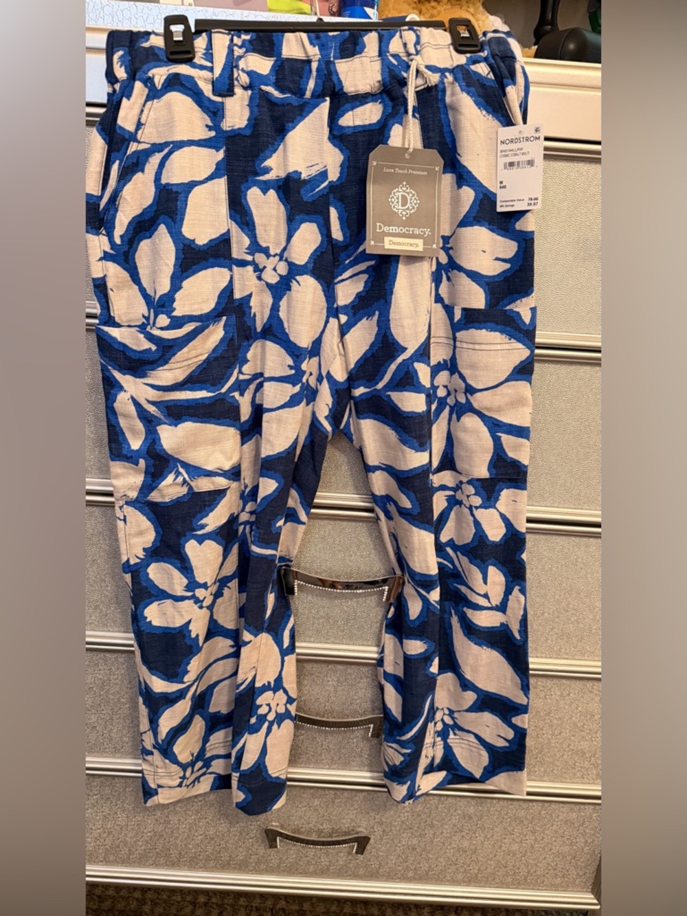 Democracy Blue/White Wide Leg Pants